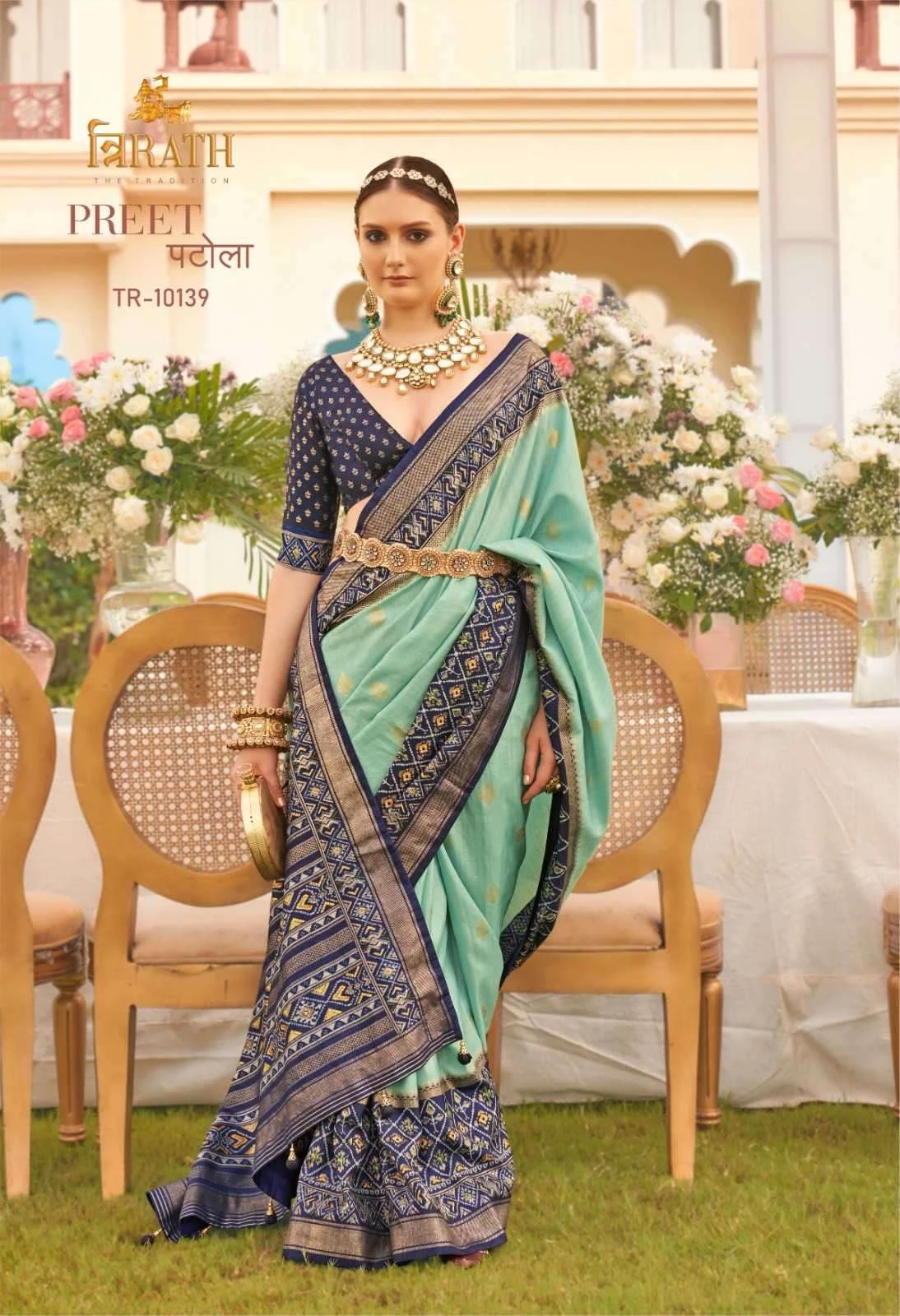 Trirath Preet Patola Sigma Silk Wholesale Fancy Sarees Catalog — Wholesale Sarees, MPA wholesale from Surat - Gallery Image 9